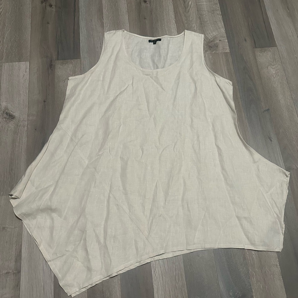 For Cynthia Women's LINEN Flowey Long Shirt - Size 1X (XL)